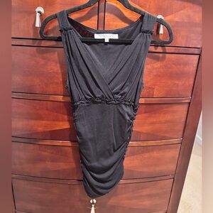 Studio M Black Ruched Mini Dress